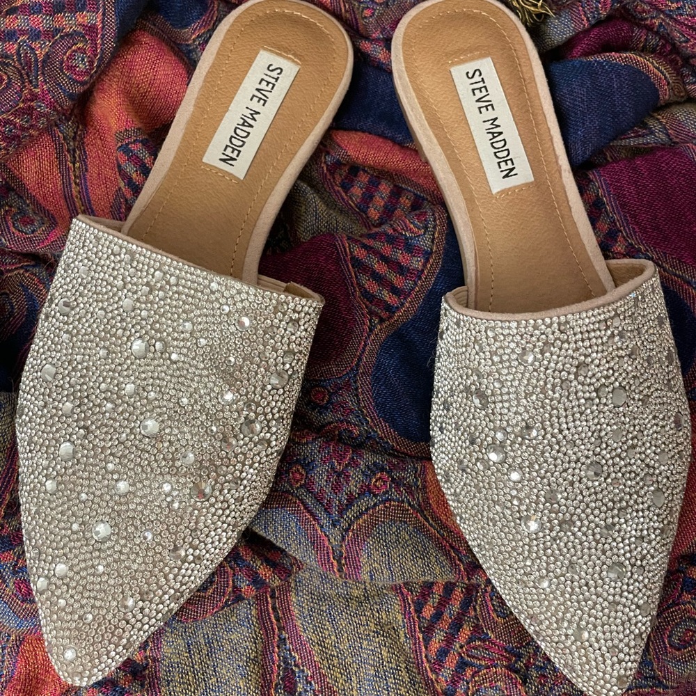 Steve Madden Rhinestone Mules